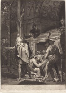 Miravan öppnar sina förfäders grav, 1772. av Valentine Green