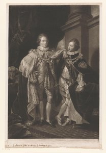 Porträtt av George IV och Frederick av York som barn av Valentine Green