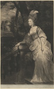 Georgiana (Spencer), hertiginna av Devonshire av Valentine Green after Sir Joshua Reynolds