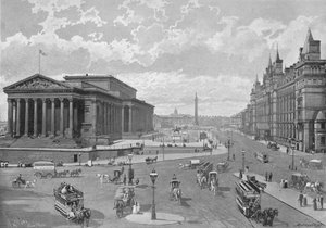 Liverpool: St. Georges Hall och Lime Street, c1896