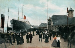 Ångfartyget SS Celtic vid kajen, Liverpool, Lancashire, c1904.