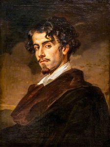 Porträtt av Gustavo Adolfo Becquer av Valeriano Domínguez Bécquer