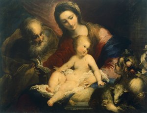 Den heliga familjen, av Valerio Castello (1624-1659)