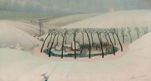 En gård i en dal, ca 1916 (olja på duk) av Valerius de Saedeleer