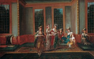 Kvinnor som dricker kaffe, 1720-talet