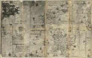 1551 års karta över västra halvklotet av Sancho Gutiérrez av Various