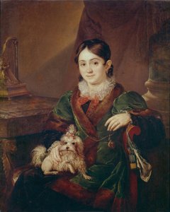 Porträtt av Tsountes Natalia Andreevna Obolenskaya, 1833