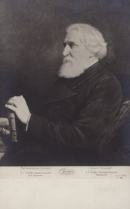 Ivan Turgenev, rysk romanförfattare, novellförfattare och dramatiker av Vasili Grigorevich Perov
