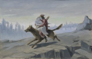 Ivan Tsarevich rider på den grå vargen, slutet av 1870-talet - början av 1880-talet