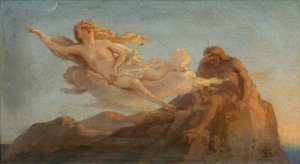 Cloudlet och Cliff. Illustration till dikten Klippan av M. Lermontov, 1900-talet