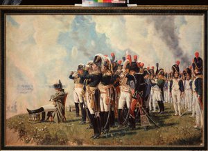 Napoleon Bonaparte (1769-1821) på Borodinos höjder (Slaget vid Moskva, 7 september 1812, rysk kampanj) (Napoleon på Borodinohöjderna) - Målning av Vasili Vasilyevich Vereshchagin (Vassili Vereshchagin) (1842-1904), olja på dig