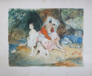 Porträtt av greve Peter Dominikus Ludwig 1832-1887 och grevinna Maria 1829-1898 zu Sayn-Wittgens av Vasili Semenovich Sadovnikov