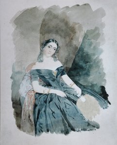 Porträtt av Leonilla Ivanovna Baryatinskaya, prinsessan zu Sayn Wittgenstein 1816-1918, 1846 av Vasili Semenovich Sadovnikov