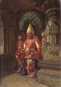 En Vishnu-staty i Indra-templet, 1874 av Vasili Vasilievich Vereshchagin