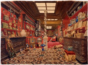 Alexandre Basilewsky - Galleriet i Alexander Basilewskys residens i Paris par Vereshchagin, Vasili Vasilyevich (1842-1904)