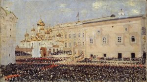 Kröningen av kejsar Alexander III i Kreml i Moskva den 15 maj 1883, 1883 av Vasili Vasilievich Vereshchagin