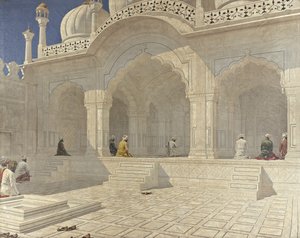Pärlmoskén Moti Masjid, Delhi, 1880-talet av Vasili Vasilievich Vereshchagin