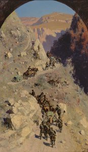 Artilleri i de kaukasiska bergen, 1883 av Vasilij Dmitrievich Polenov