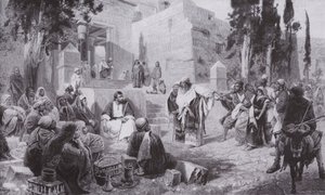 Jesus och kvinnan fångade i äktenskapsbrott (litho) av Vasilij Dmitrievich Polenov