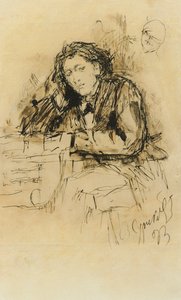 Porträtt av kompositören Anton Rubinstein 1829-1894, 1893. av Vasilij Ivanovic Surikov