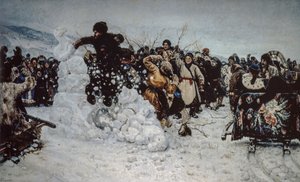 Snöstorm på fästningen av Vasilij Ivanovic Surikov