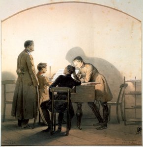 På pianot, 1855.
