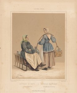 Mejeriska kvinnor i Okta, mitten av 1800-talet..