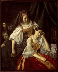""Reseförberedelser"" Målning av Vassili Feklistov (Feklistov) (1800-talet) 1848 Dim 141x114 cm Ryska statens museum, Sankt Petersburg (Petersburg) av Vassili Feklistov