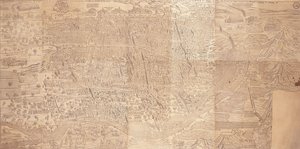 Karta över Kairo, ett fågelperspektiv, 1549 av Venetian School
