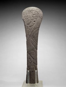Palma med en vattenfågel, 300-1200 AD (basalt) av Veracruz Veracruz
