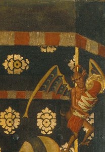 Födelse av Saint Stephen Detalj av Vergós Family