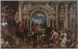 Drottningen av Saba erbjuder gåvor till Salomo, 1582-83