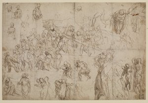 Studier för Kristus som bär korset, 1571 ca av Veronese