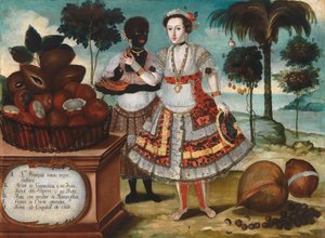Adlig kvinna med sin svarta slav, ca 1783 (olja på duk) av Vicente Alban