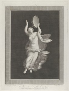 En delvis naken Bacchante som spelar en tamburin, ca. 1795-1820 av Vicenzo Feoli