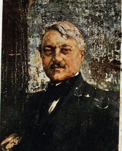Porträtt av Salvatore Di Giacomo (1860-1934) (målning)
