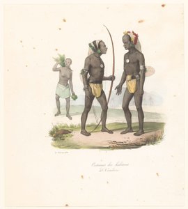 Kläder för invånarna i Vanikoro Costumes des habitans de Vanikoro (titel på objekt) Exploration of the Astrolabe (serietitel) Voyage de découvertes de l