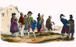 Martin, bollspelaren. I "" Album Grotesque, Choices of Outstanding Types", illustrationer av Victor Adam, Paris, cirka 1850. av Victor Adam
