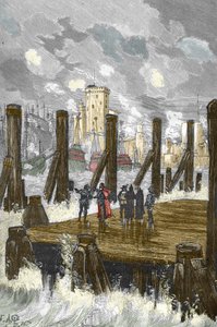Siege de la Rochelle (1627-1628): "" Kardinalen av Richelieu (1585-1642) på La Rochelles dammen, under belägringen av staden, place d