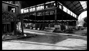 Rivning av den centrala marknaden i Paris, augusti 1971 (s/v foto)