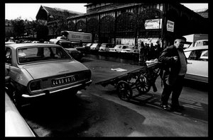 Les halles de Paris strax före rivningen av augusti 1971 (s/v foto)