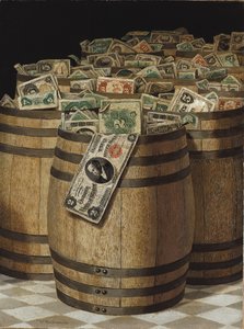 Barrels of Money (olja på duk)
