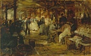 Le marché de la Madeleine, ca 1890 (olja på trä) av Victor Gabriel Gilbert