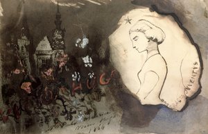Fracta Juventus, 1864 (penna och bläck och gouache på papper) av Victor Hugo