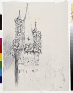 Klockstapeln i Köln (bläck på papper) av Victor Hugo