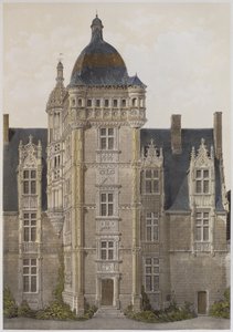Chateau de Saint-Ouen, Mayenne, illustration från 