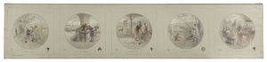 Skiss för Lobau-galleriet i Paris stadshus: Jordbruk. Handel. Industri. Konst. Science, år 1890 (blyerts, olja på duk) av Victor Jean Pierre Maziès
