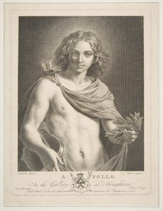 Apollo klädd i mantel och med lagergren och fiol, 1784. av Victor Marie Picot