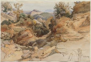 Sabine Hills och Rocca Santo Stefano, sett från Civitella