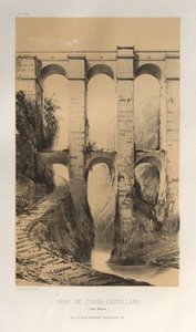 Pittoresk arkitektur eller monument från 1400-talet. Och XVI. Århundraden: Slott i Frankrike av XV och XVI århundraden: Pl. 50, Pont De Civita-Castellana (romerska staterna) av Victor Petit